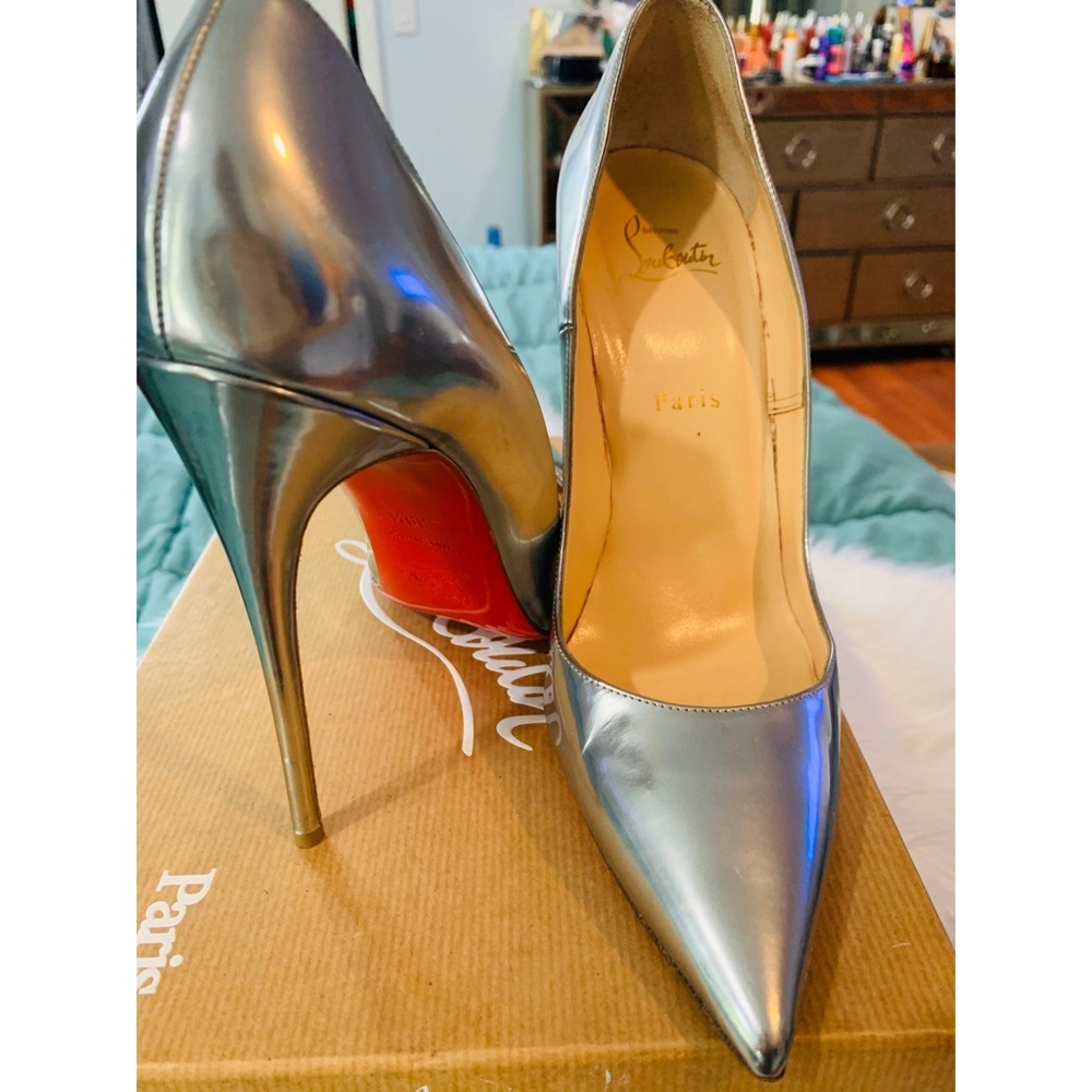 💕💕 RARE SILVER SO KATES CHRISTIAN LOUBOUTIN 120